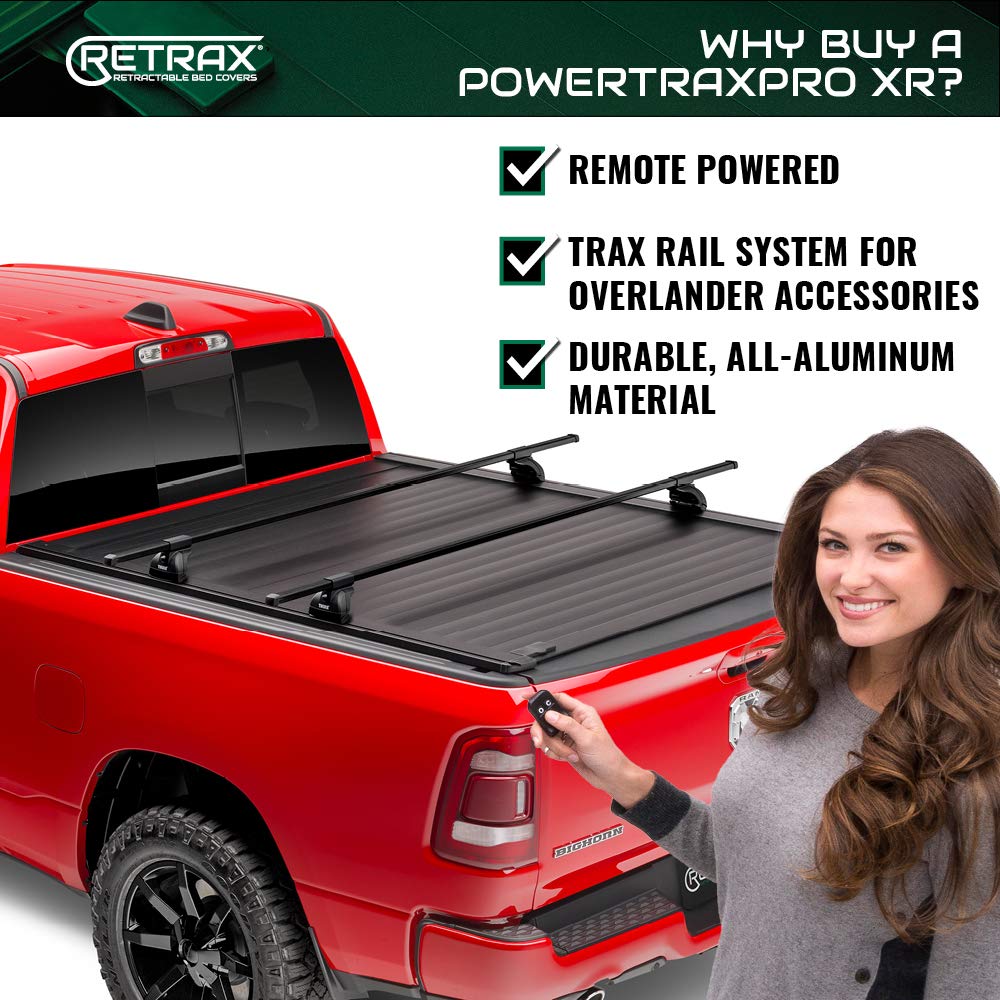 RETRAX T-90378 RealTruck Retrax PowertraxPRO XR Retractable Truck Bed Tonneau Cover | T-90378 | Fits 2021 - 2025 Ford F-150 (incl. Raptor/Lightning) 5' 7" Bed (67.1")