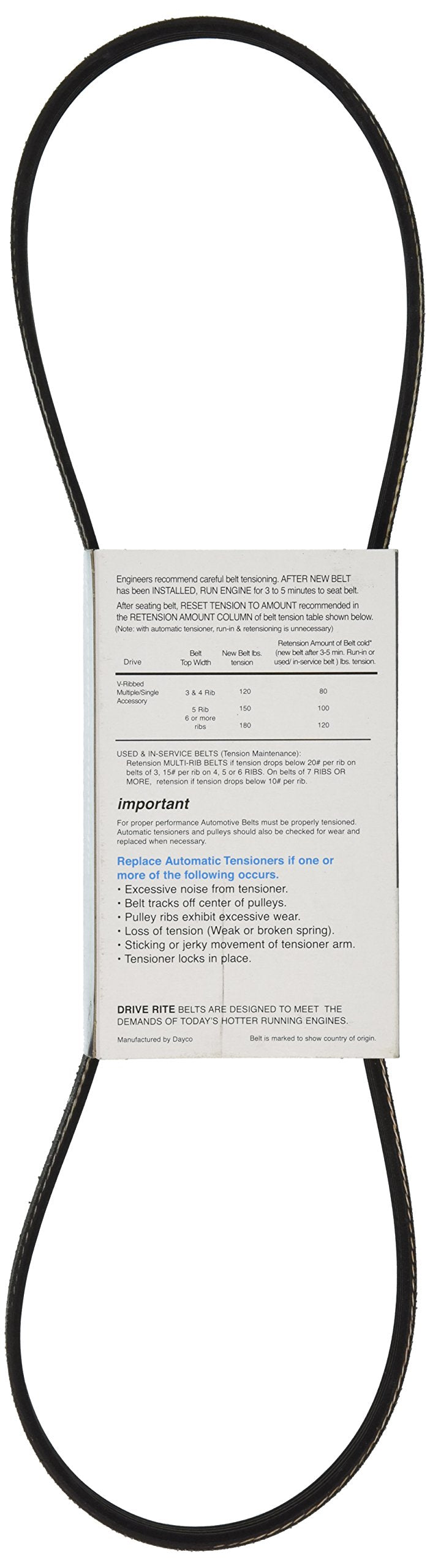 Dayco 5040378DR Serpentine Belt