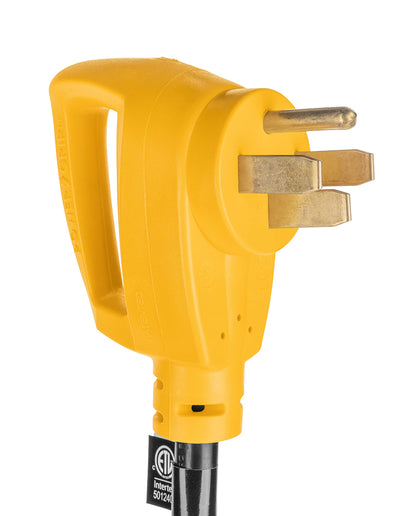 CAMCO 55542 Camco PowerGrip 25-Foot 50-Amp RV Extension Cord | Features a 50-Amp Standard Male Connector, a 50-Amp Locking Female Connector, and is Rated for 125/250 Volts/12500 Watts (55542)