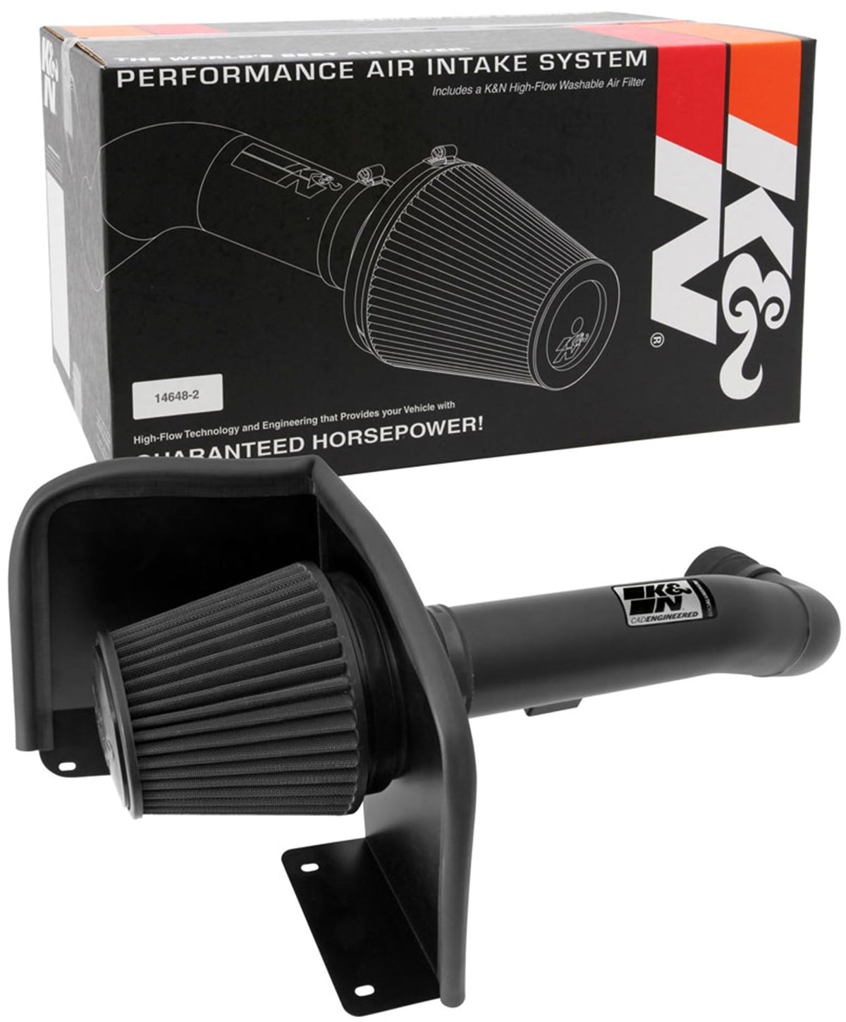 K&N 71-3070 Cold Air Intake System: Dry-Flow Air Filter