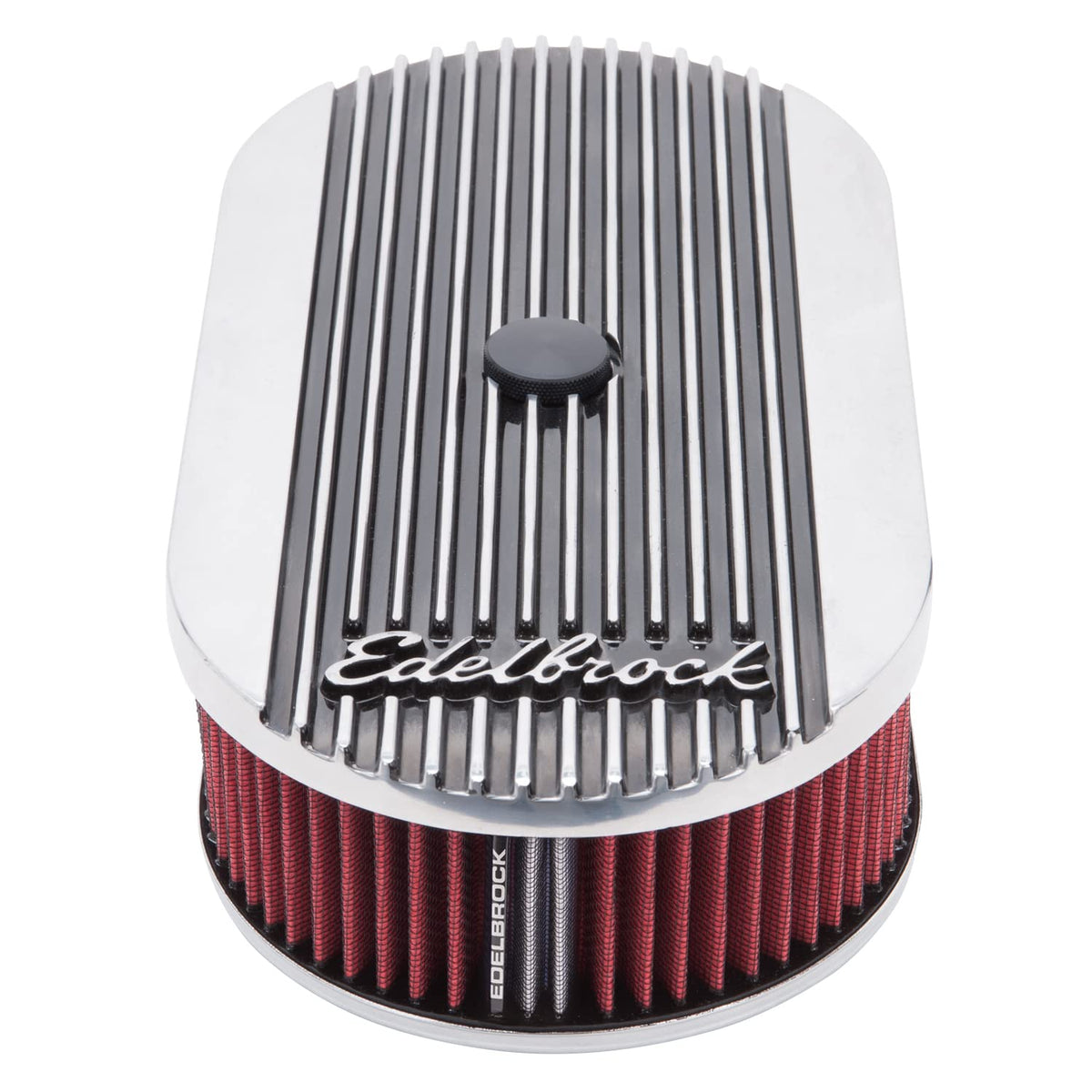 EDELBROCK 4273 Edelbrock 4273 Elite Series Oval Air Cleaner for Single 4-Barrel Carburetor