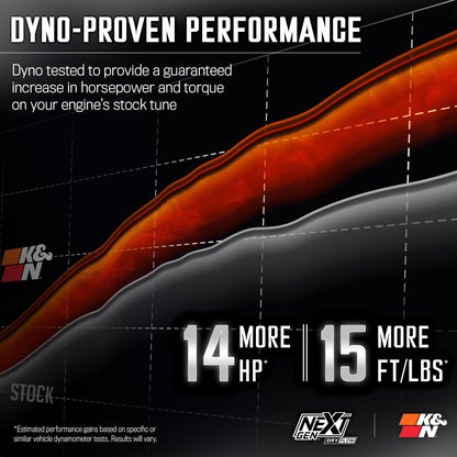 K&N FILTER 50-1578D K&N NextGen Cold Air Intake System: Dry-Flow Cotton Filter: Compatible with 2019-2024 RAM 1500; 50-1578D