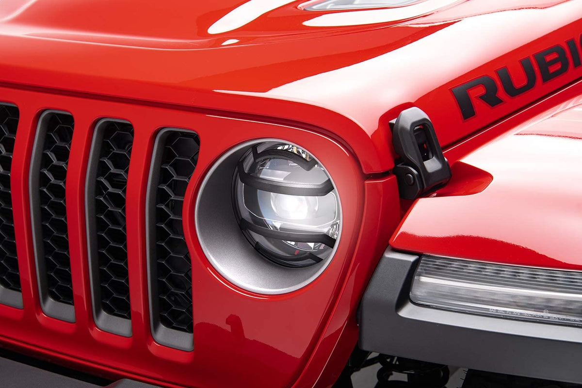RUGGED RIDGE 11230.21 Rugged Ridge 11230.21 Elite Euro Guard Kit, Headlight, Black; 18-Current Jeep Wrangler / 20-Current Gladiator