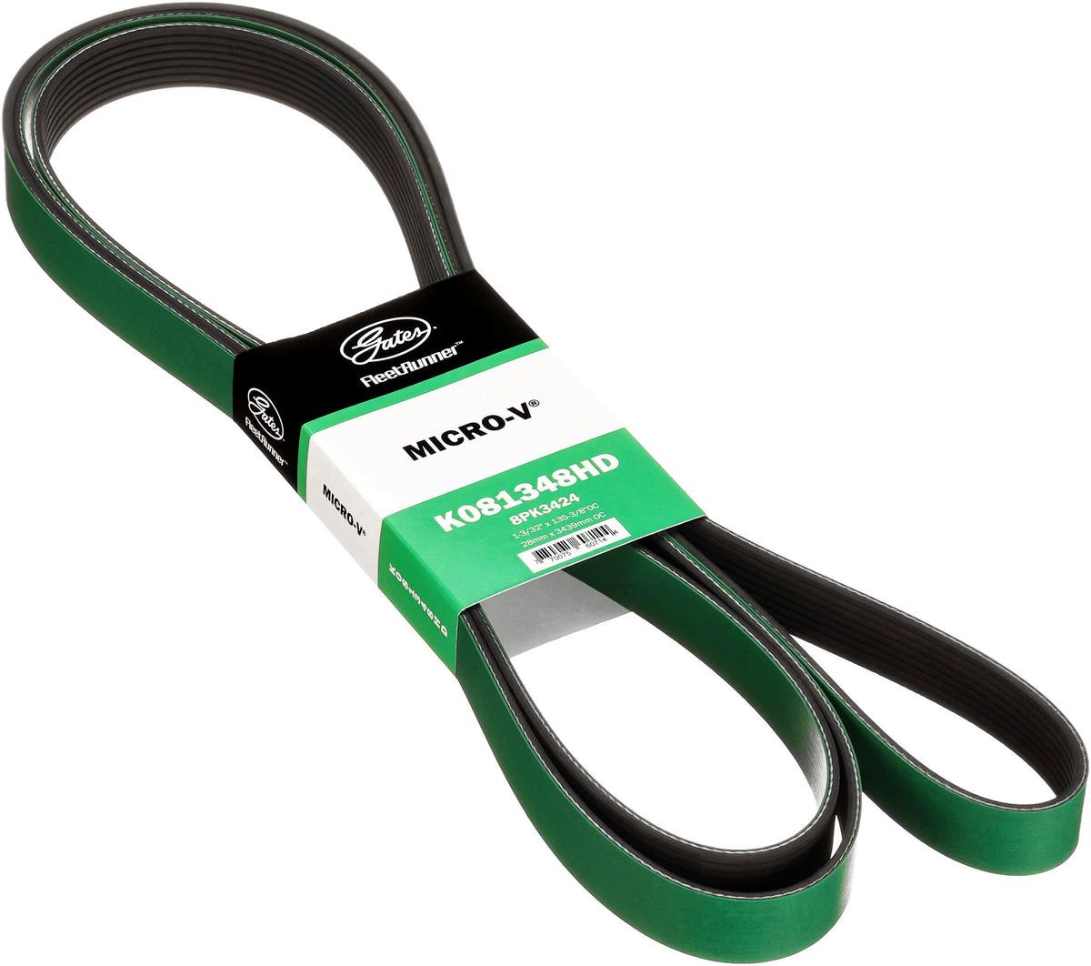 Gates K081348HD Genuine Automotive V-Ribbed Belt (Heavy Duty