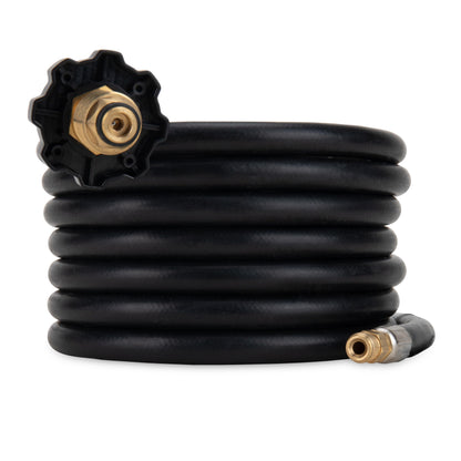 CAMCO 59035 Camco Olympian 12-Foot RV Propane Supply Hose - Built-In Excess Flow Protection - Connects Motorhome to 20/30 lb Propane Tank - Soft-Nose POL x 1/4-Inch Inverted Flare (59035)