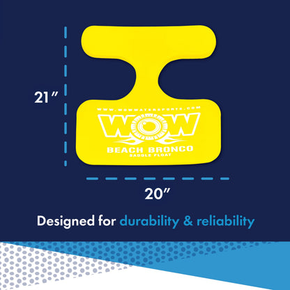 WOW SPORTS 14-2150 WOW Sports Foam Water Saddle Float - Yellow - Hands-Free Pool Seat
