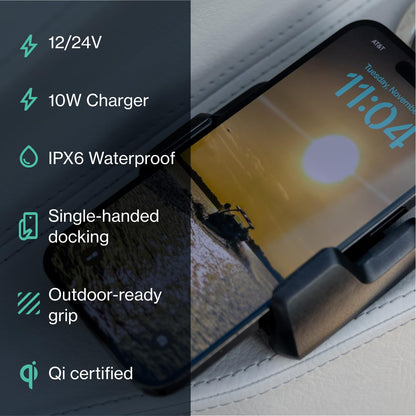 SCANSTRUT SC-CW-11F ROKK Wireless - Nano 10W. Waterproof Wireless Compact Phone Charging Mount 12/24V Available Q1 2023