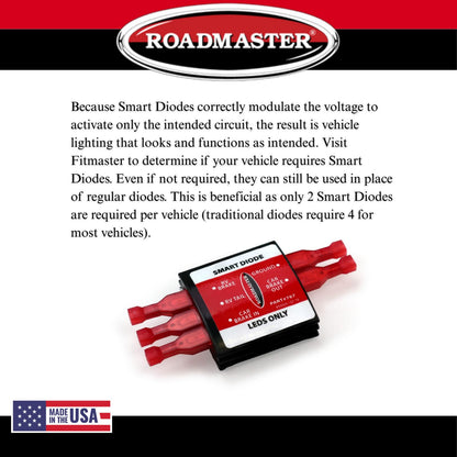ROADMASTER 789 Roadmaster 789 Set of 2 Smart Diode fits RV to Flat Towed Vehicle Connections with Variable Voltage and LED Lighting | Easy Installation | Aluminum Heat Sink | Epoxy Case