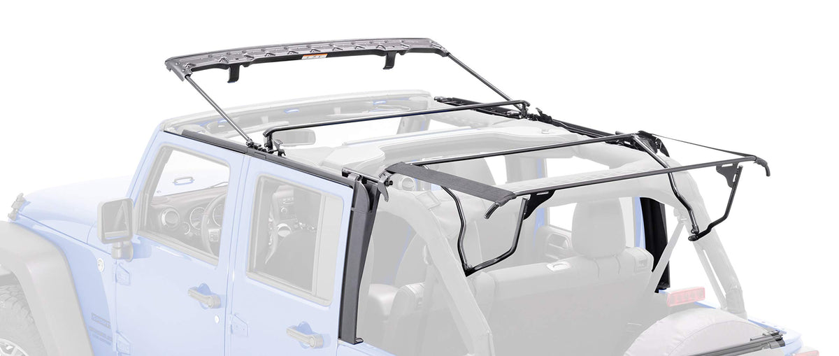 MASTERTOP 15601424 MasterTop Full Hardware Soft Top in Black Diamond Sail Cloth Fits or is compatible with 2007-2018 Jeep JK Wrangler 4 Dr Includes all bows, Dr surrounds and Tinted Glass 15601424