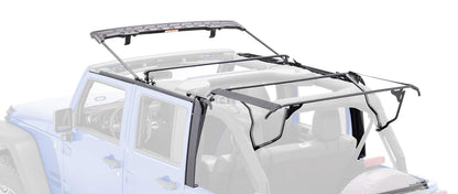 MASTERTOP 15601424 MasterTop Full Hardware Soft Top in Black Diamond Sail Cloth Fits or is compatible with 2007-2018 Jeep JK Wrangler 4 Dr Includes all bows, Dr surrounds and Tinted Glass 15601424
