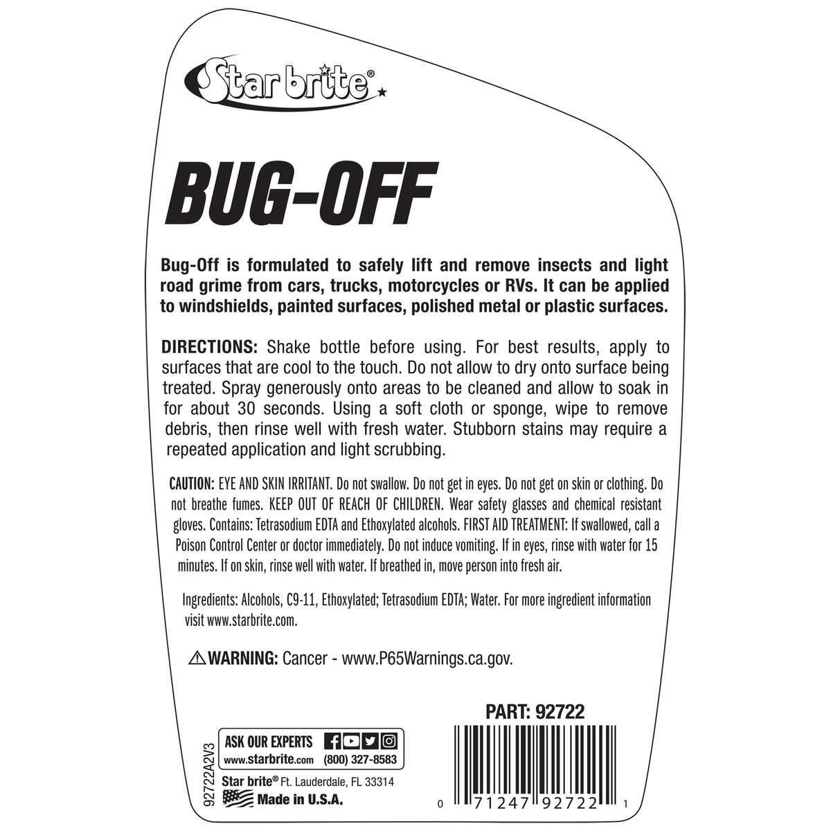 STAR BRITE 092722 STAR BRITE Bug Off Bug Bit & Road Grime Remover