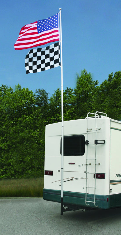 CAMCO 51611 Camco Camper RV Hitch Mount Flagpole Holder, Fits 2 In Receivers, 51611