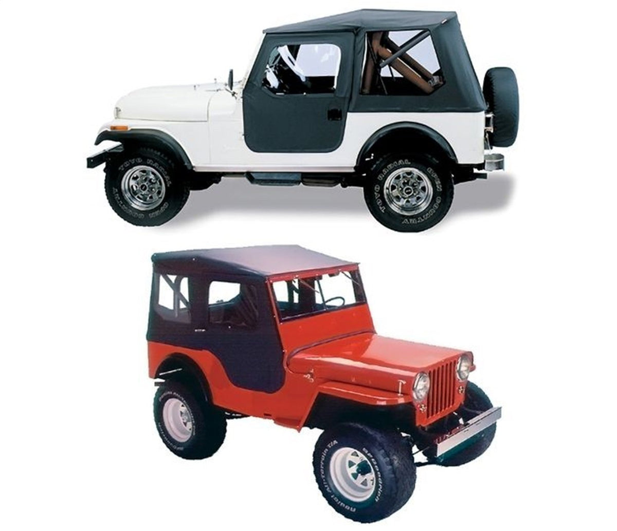 BESTOP 51403-01 Bestop 5140301 Black Tigertop for 1948-1953 CJ-3A and M-38 Models