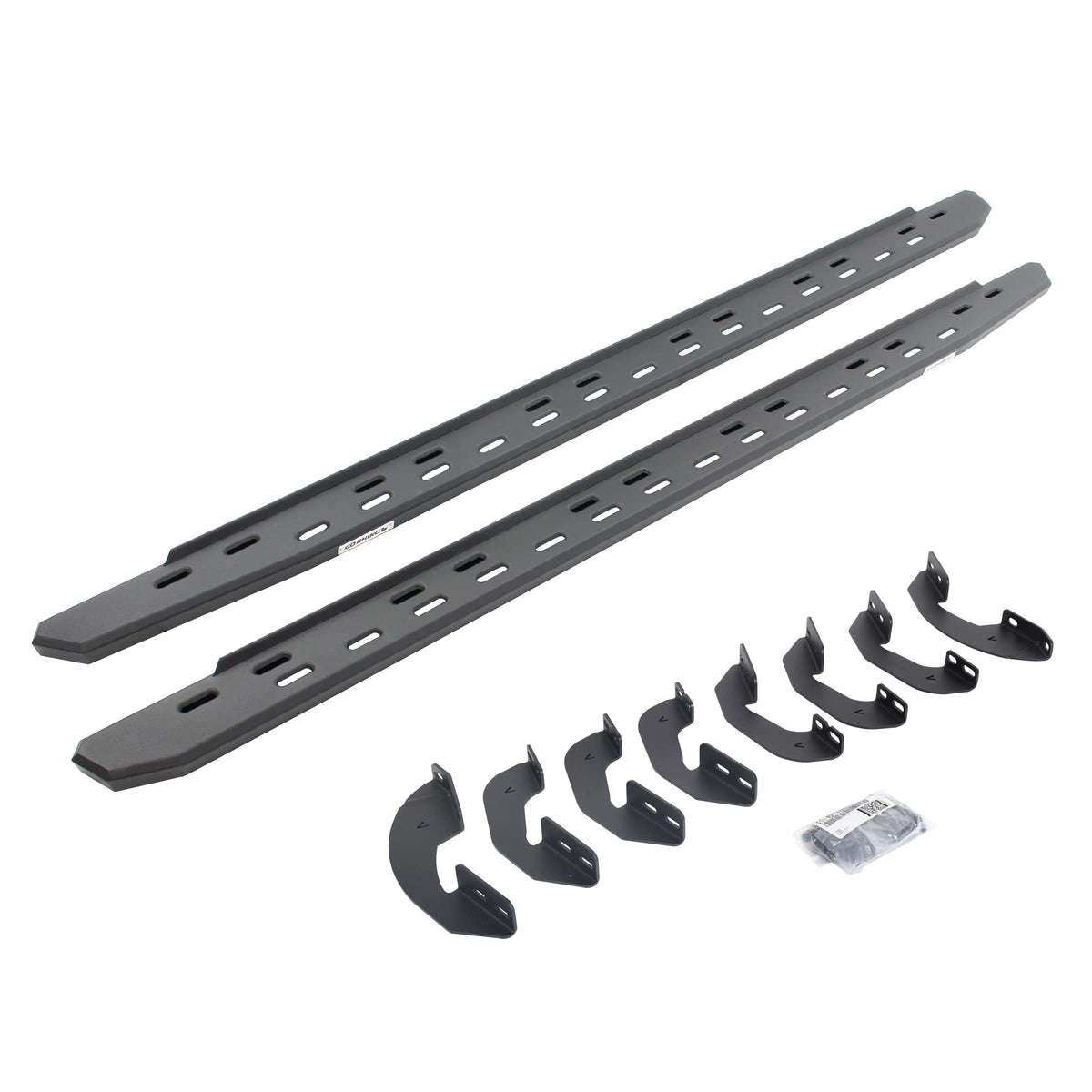 GO RHINO 69641687SPC Go Rhino RB30 Slim Running Boards & Brackets | Galvanized Steel, Textured Black | 69641687SPC | Fits 2007-2021 Toyota Tundra Crew Max Pickup