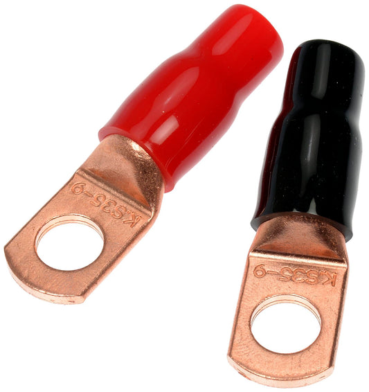 DORMAN 86184 Dorman 86184 2 Gauge 3/8 in. Copper Ring Lugs with Insulation, 2 Pack