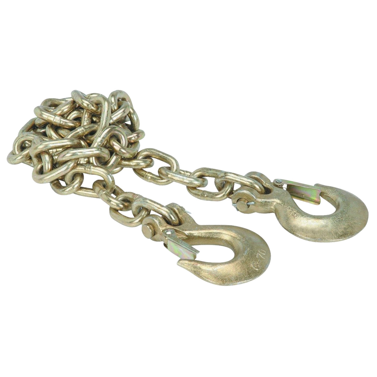 GEN-Y HITCH GH-70684 GEN-Y Hitch Towing Safety Chain for Trailers and RVs - 3/8 Inches x 84 Inches with 2 Safety Slip Hooks for Secure Attachment, 26,000 lbs Break Strength, Grade 70, Class 5 Rating