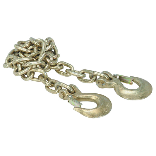 GEN-Y HITCH GH-70684 GEN-Y Hitch Towing Safety Chain for Trailers and RVs - 3/8 Inches x 84 Inches with 2 Safety Slip Hooks for Secure Attachment, 26,000 lbs Break Strength, Grade 70, Class 5 Rating