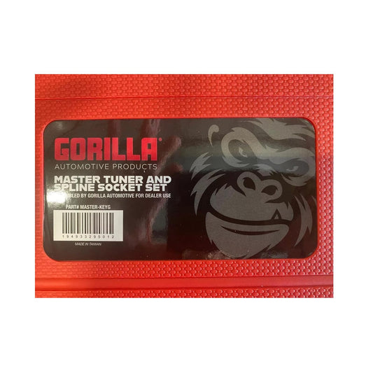 GORILLA MASTER-KEYG GORILLA Automotive 16-Piece Locking Lug Nut Master Key Set of Spline Star and Hex Style Keys, Wheel Lock Removal Kit, Thin-Walled and Extra Long Lug Keys to Prevent Damage to Wheels Double-Hex Heads