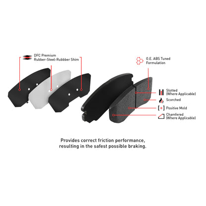 Dynamic Friction 1551-2223-00 ADVANCED BRAKE PADS-SEMI MET