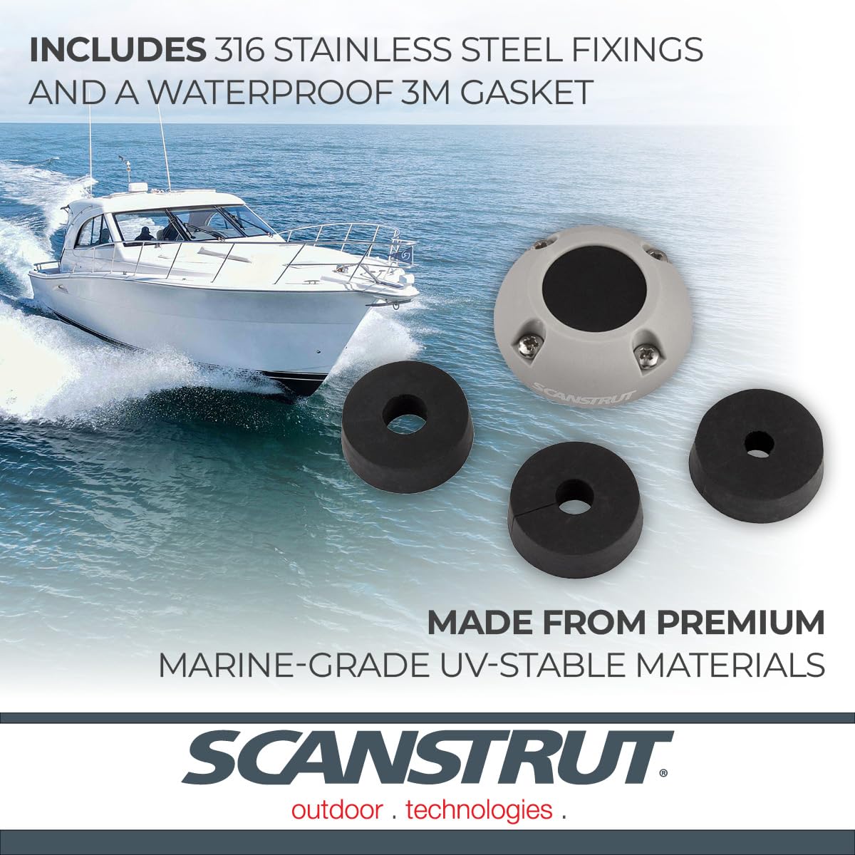 SCANSTRUT DS30-P Scanstrut DS30-P Medium Cable Seal for Connectors to 1.18" and Cables 0.35"-0.55" - Plastic