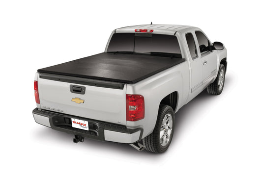 TRAILFX TFX1003 TrailFX Tonneau Cover Fits 2007 2013 Chevrolet Silverado 1500 2007 2013 GMC Sierra 1500 TrailFX TFX1003 Soft Tri Fold Black Vinyl Aluminum Rails Non Lockable