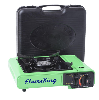 FLAME KING VT-505 Flame King YSNVT-505 Dual Fuel Butane & Propane Gas Camping Stove with Single Burner, Portable and Great for Outdoor Cooking, Backpacking