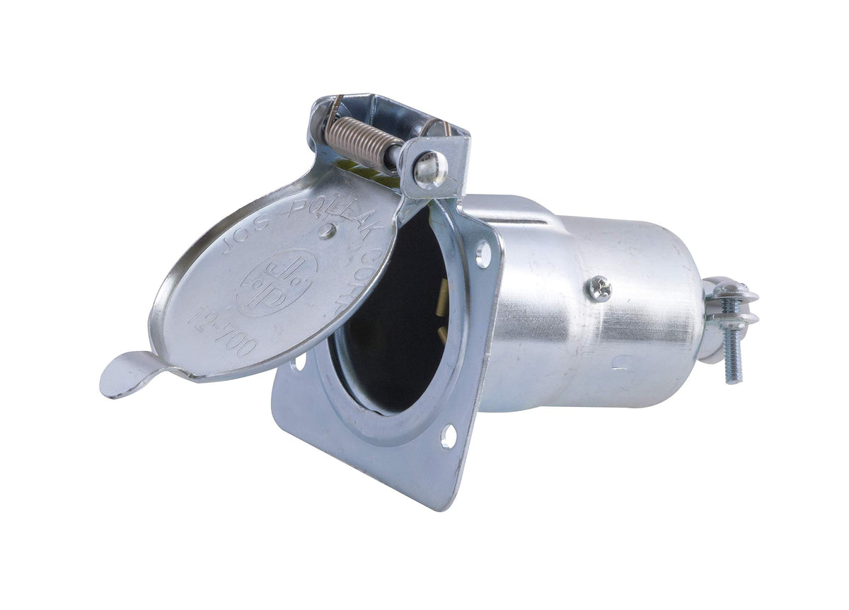 RV DESIGNER P703 RV Designer P703 Pollak 7-Way RV Trailer Connector Socket, Chrome-Plated