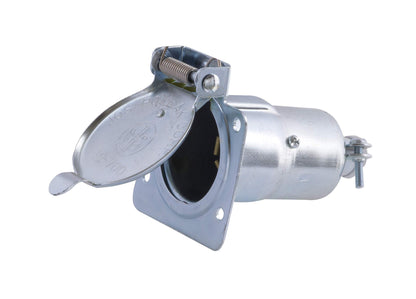RV DESIGNER P703 RV Designer P703 Pollak 7-Way RV Trailer Connector Socket, Chrome-Plated