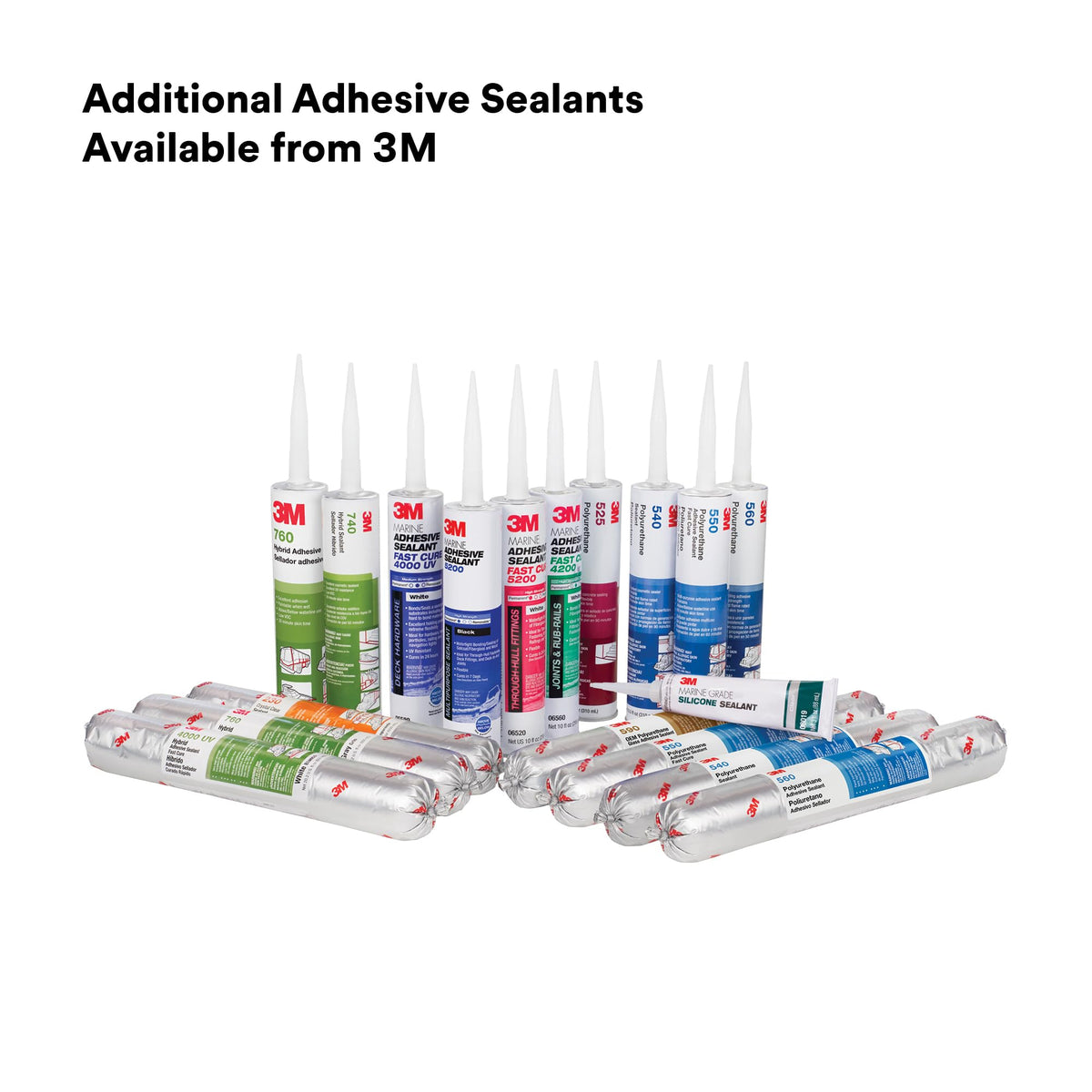3M 05280 3M Marine Adhesive Sealant 4000UV, PN05280, White, 3 oz Tube