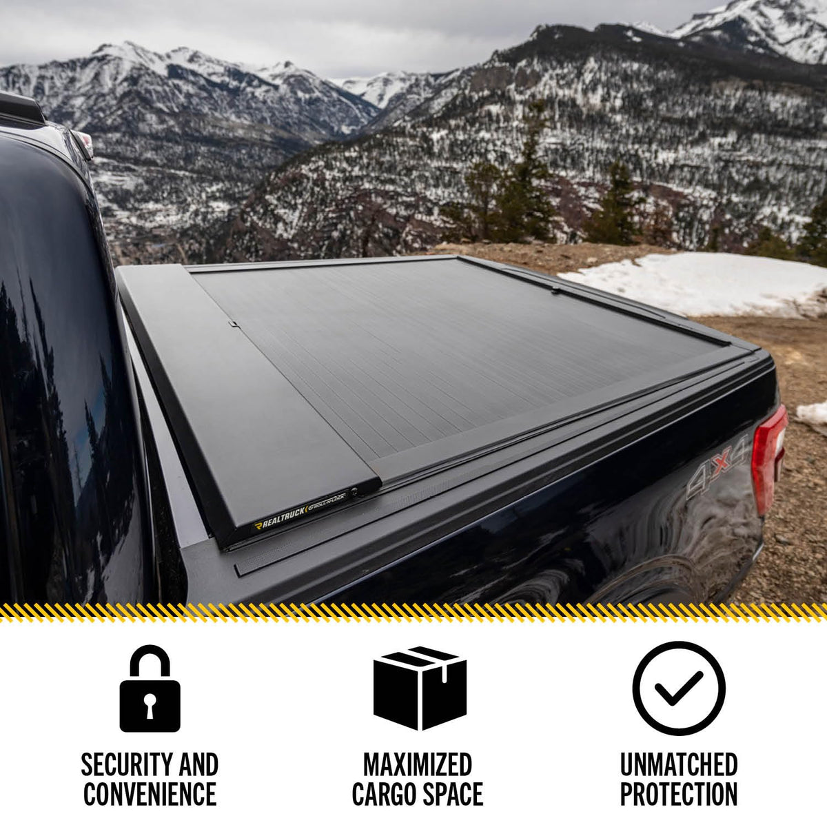 ROLL N LOCK BT122A RealTruck Roll-N-Lock A-Series Retractable Truck Bed Tonneau Cover | BT122A | Fits 2019 - 2023 Ford Ranger 5' 1" Bed (61")