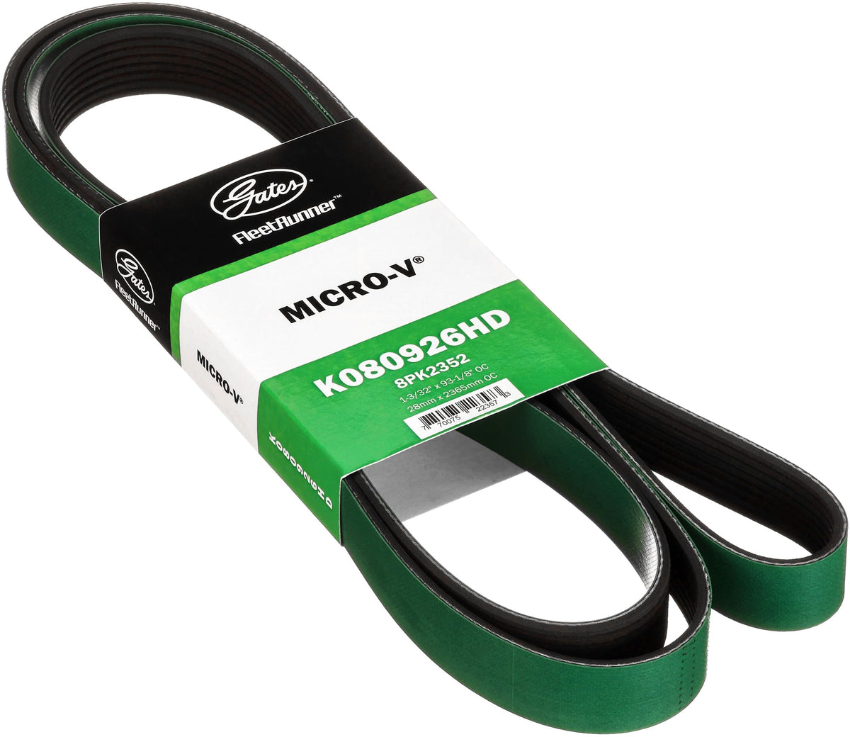 Gates K080926HD FleetRunner Micro-V Serpentine Drive Belt