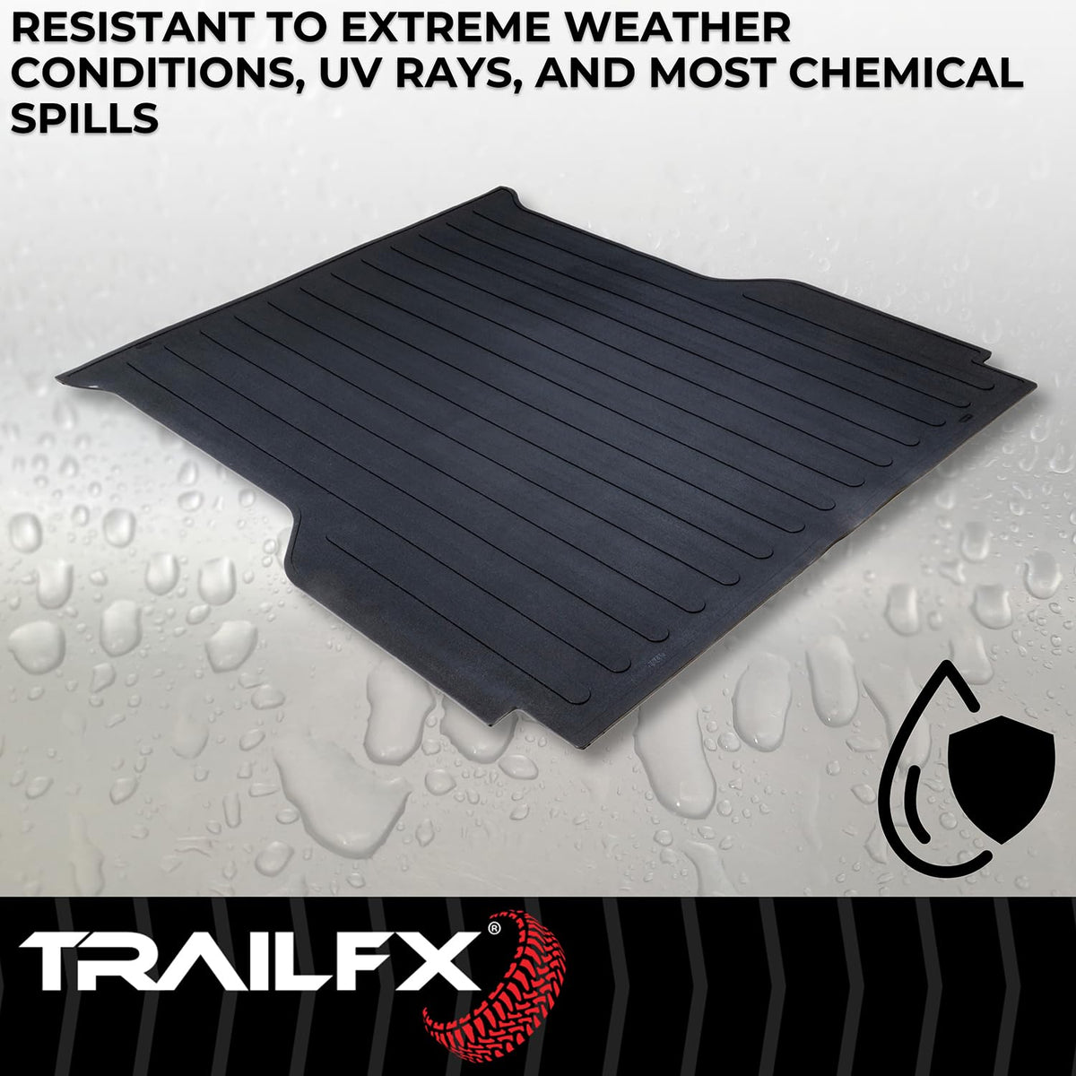 TRAILFX 642N TrailFX 642N Rubber Bed Mat Fits Chevrolet Silverado 2500 HD 6.8 Foot Bed 2020-202681 Inch x 70 Inch Drop-in Direct-Fit Textured Pebble Surface No Raised Edges Black