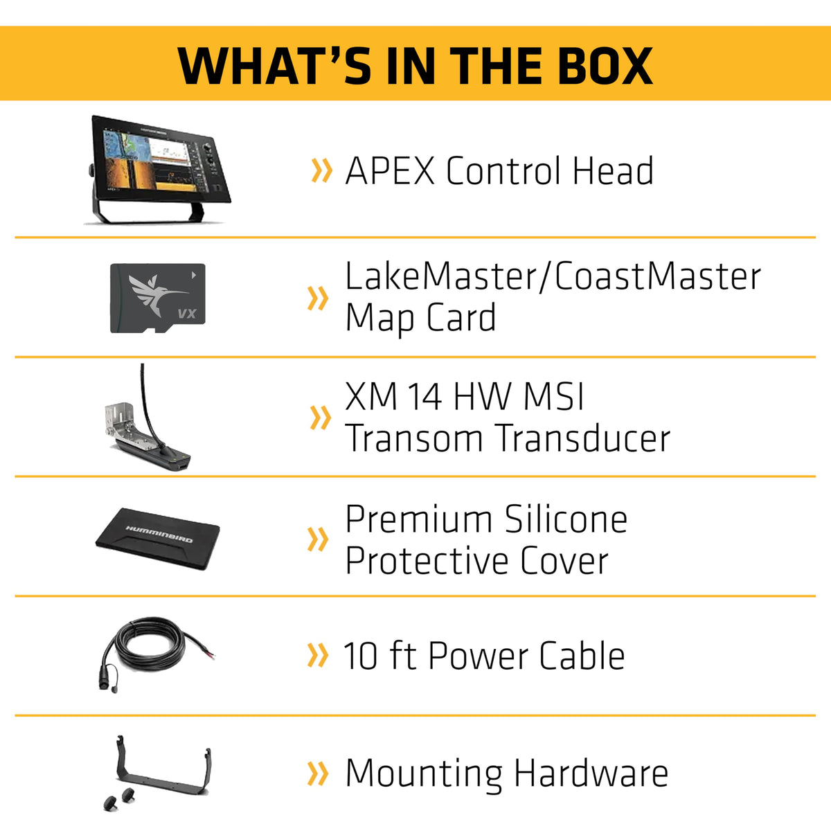 HUMMINBIRD 411500-1VX Humminbird APEX 16 VX GPS Fish Finder with Transducer, LakeMaster and CoastMaster VX Maps and MEGA Side Imaging+