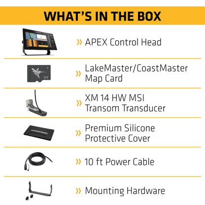 HUMMINBIRD 411500-1VX Humminbird APEX 16 VX GPS Fish Finder with Transducer, LakeMaster and CoastMaster VX Maps and MEGA Side Imaging+