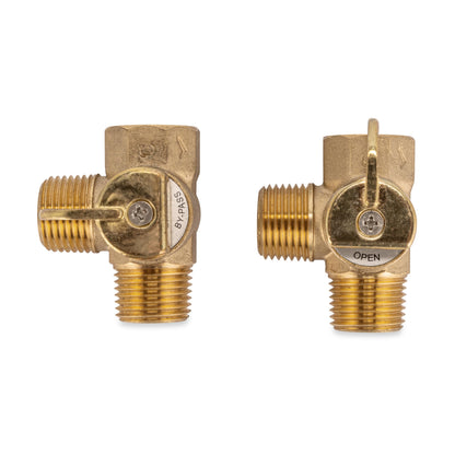 CAMCO 35953 Camco Camper/RV Water Heater By-Pass Kit - Designed to By-Pass Camper Water Heater During RV Winterizing - Features 8-Inch Nylon Reinforced Hose with 2 Brass Valves (35953)