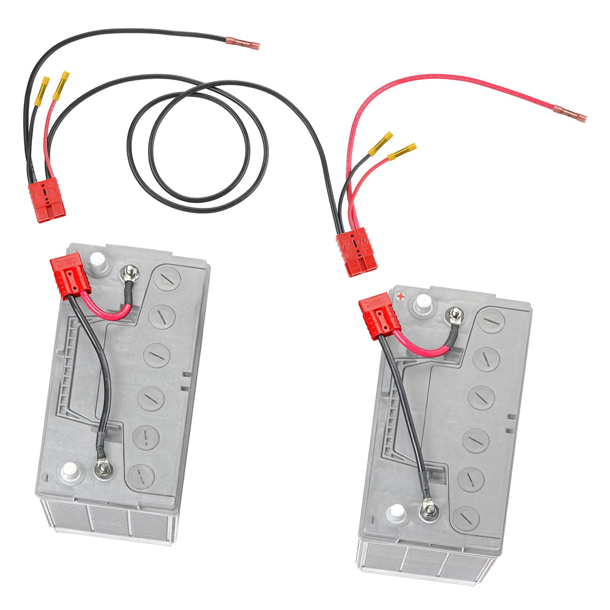 CONNECT EASE RCE24VB5CHK Connect-Ease 24V Trolling Motor Connection Kit RCE24VB5CHK | 5-Foot Series Connector for Two 12V Separated Batteries with Onboard Charging Charger Leads | Marine Grade Wires | Batteries NOT Included