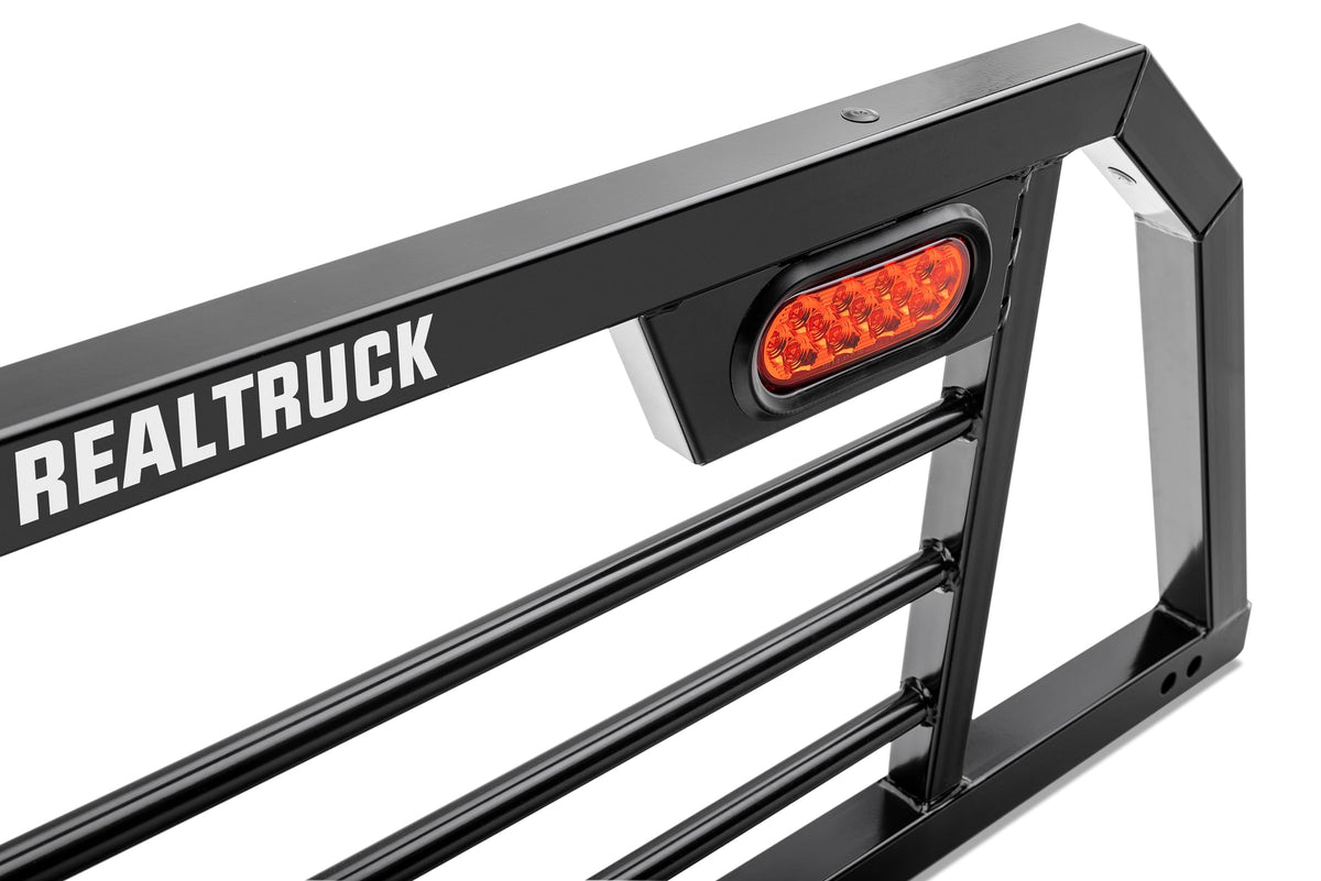 BACKRACK SRL702 RealTruck BACKRACK SRL Shortened Rack with Lights Included, Black | SRL702 | Fits 1999-2025 Ford F-250/F-350/F-450