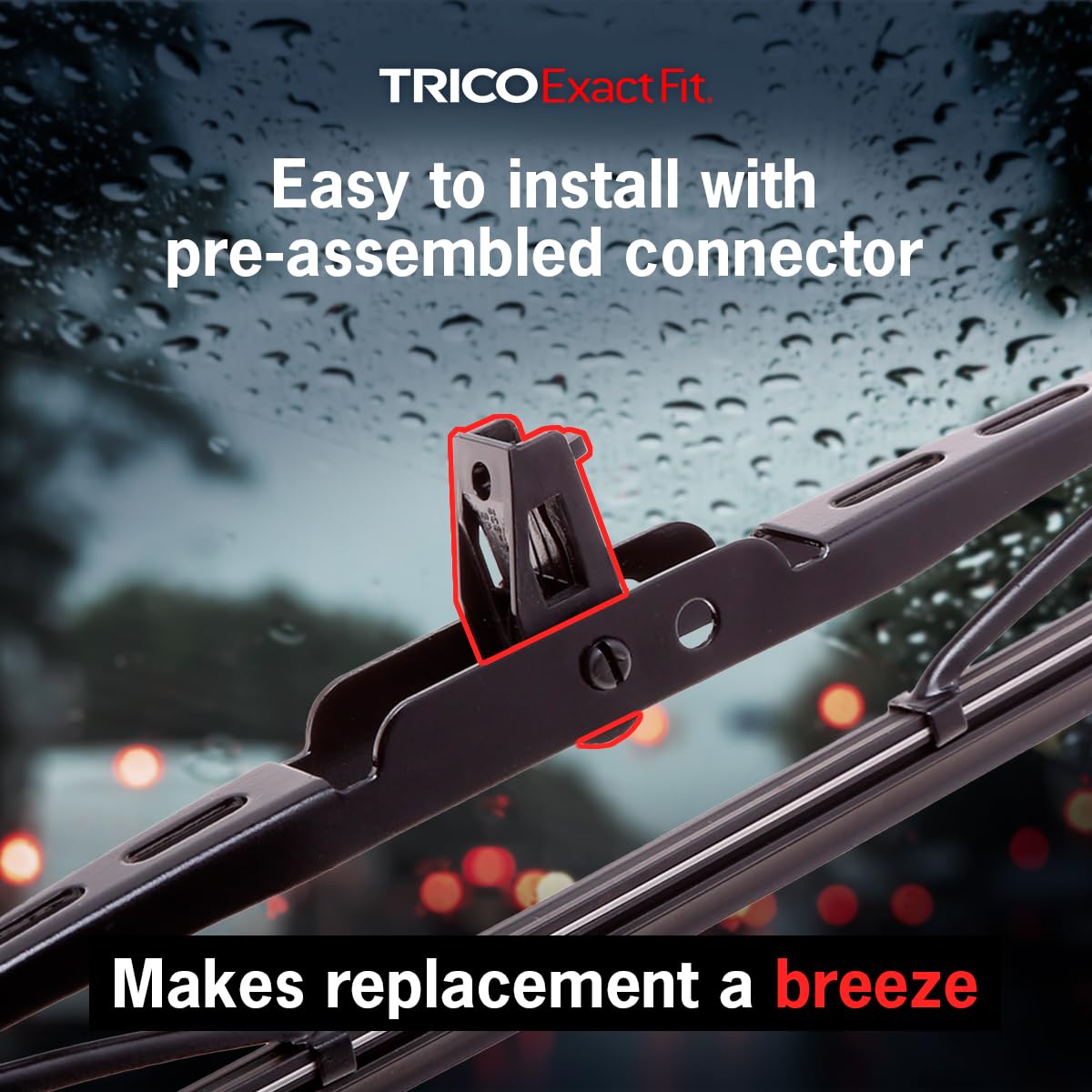 TRICO 22-1 TRICO Exact Fit 22 Inch Pack of 1 Conventional Automotive Replacement Wiper Blade For Car (22-1)
