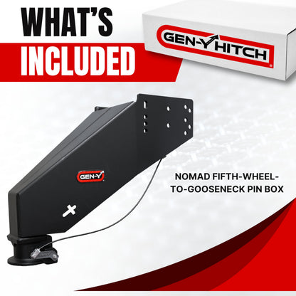 GEN-Y HITCH GH-8101 GEN-Y Hitch Nomad 5th Wheel to Gooseneck Static Pin Box | Made in USA
