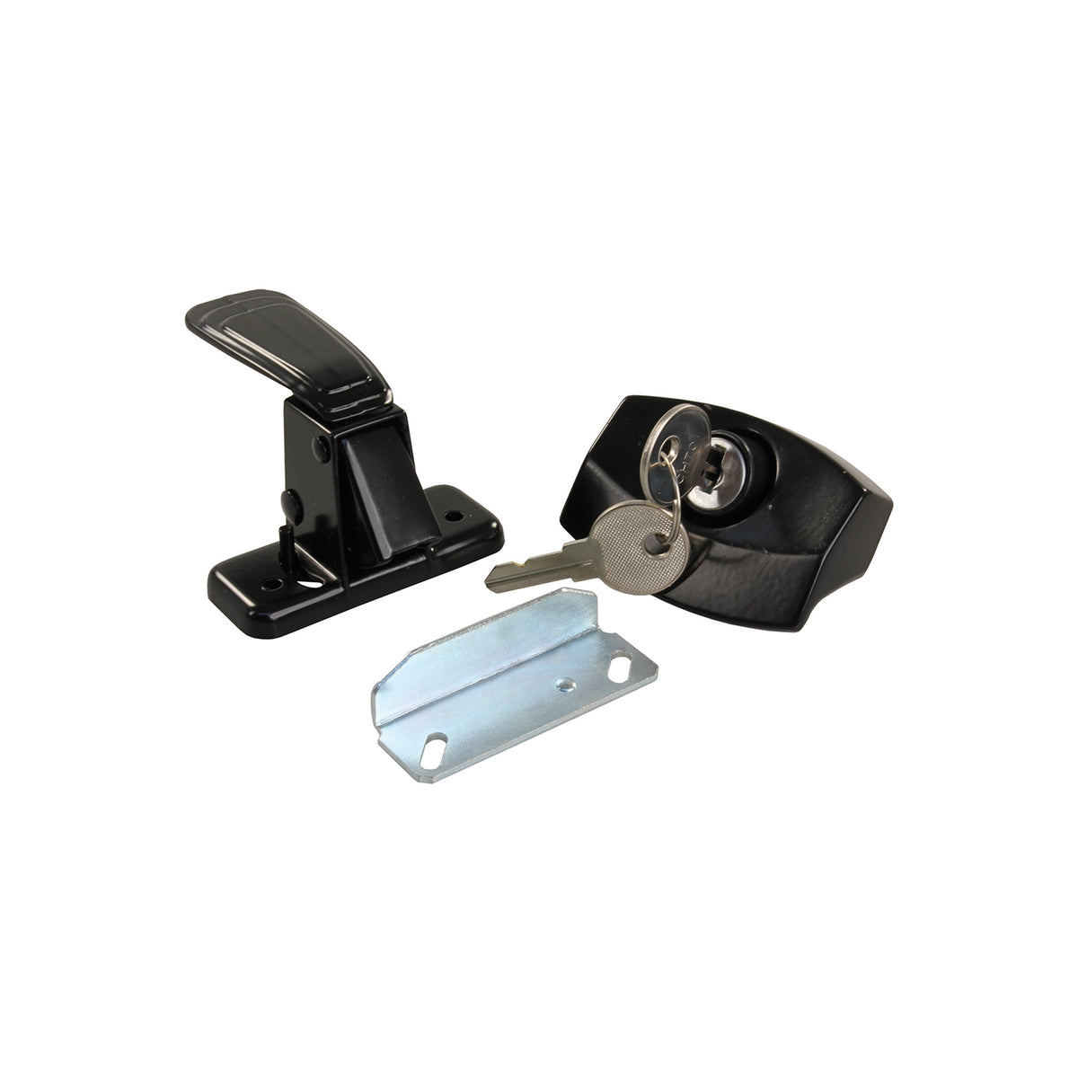 JR PRODUCTS 11675 JR Products 11675 Black Locking Camper Door Latch