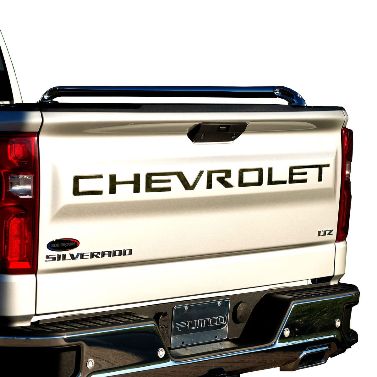 Putco 55550BPGM Putco Chevrolet Tailgate Letters Kit - Black Platinum - Cut Lettering - Fits Chevy Silverado 2019-2026
