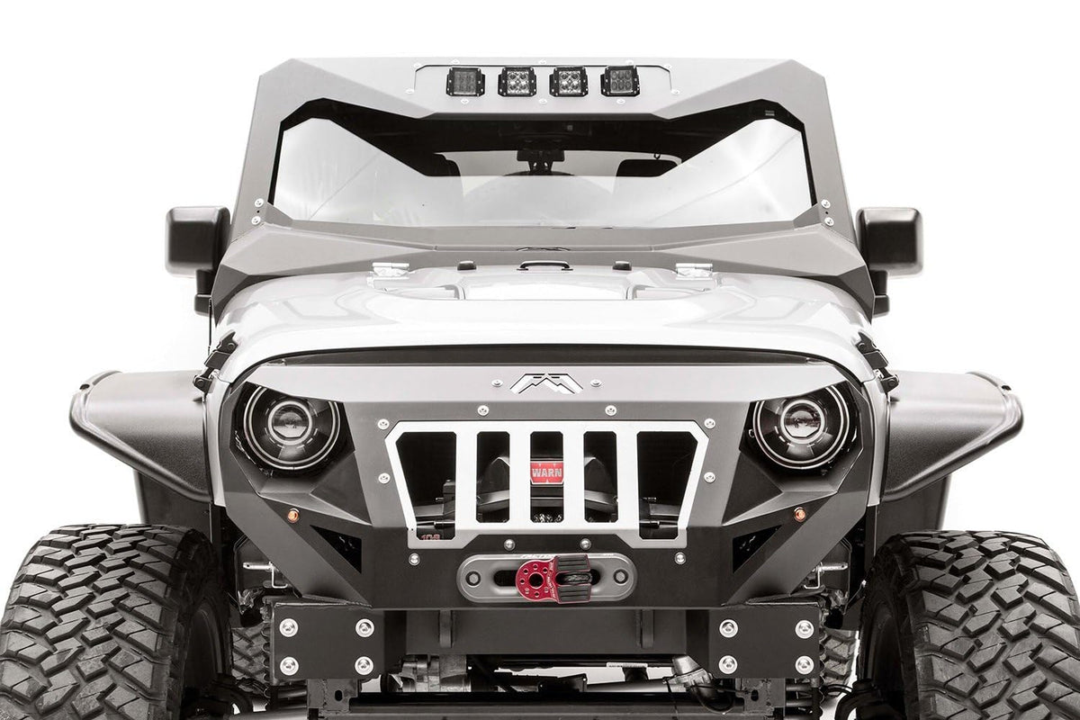 FAB FOURS JK3021-1 Fab Fours 07-18 JK F/VICOWL 4 Light INSE, Black (JK3021-1)
