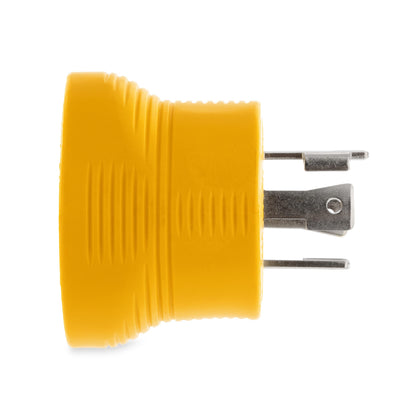 CAMCO 55338 Camco PowerGrip 30 Amp 4-Prong Generator Adapter - Featuring a 30-amp Locking Male Plug (NEMA L14-30P) and a 30-amp Female Connector (NEMA TT-30R) - 55338