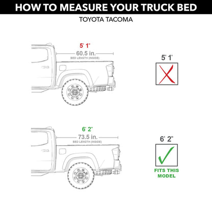 RealTruck 531M-XT RealTruck Roll-N-Lock M-Series XT Retractable Truck Bed Tonneau Cover – 531M-XT – Fits 2016 - 2023 Toyota Tacoma (w/o OE track system or Trail Edition) 6' 2" Bed (73.7")