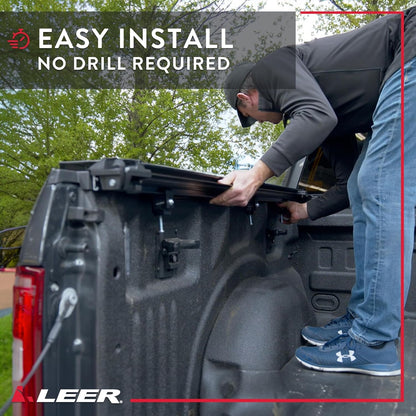 LEER 610335 LEER SR250 Soft Rolling Tonneau Cover, Fits 2022-2026 Nissan Frontier with 4'10" Truck Bed