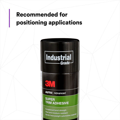 3M 08090 3M Super Trim Adhesive 08090, Clear Color, Lightweight, Long Bonding, 19 oz