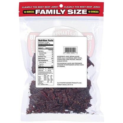 Old Trapper Old Trapper Peppered Beef Jerky, Naturally Smoked, Family Size 18 oz