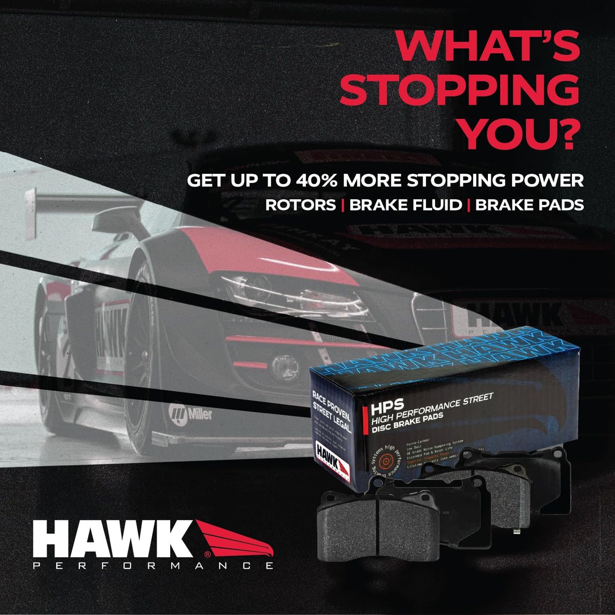 Hawk HB193F.670 Performance HPS Performance Street Brake Pads