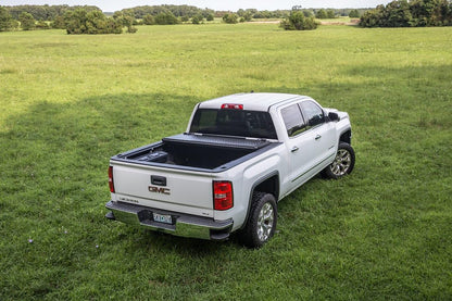 TRAILFX TFX5526 TrailFX Tonneau Cover Fits Toyota Tacoma 5 Foot Bed 2016–2021 Standard Flush Tri-Fold Hard Lockable Black Aluminum Tonneau Cover TrailFX TFX5526