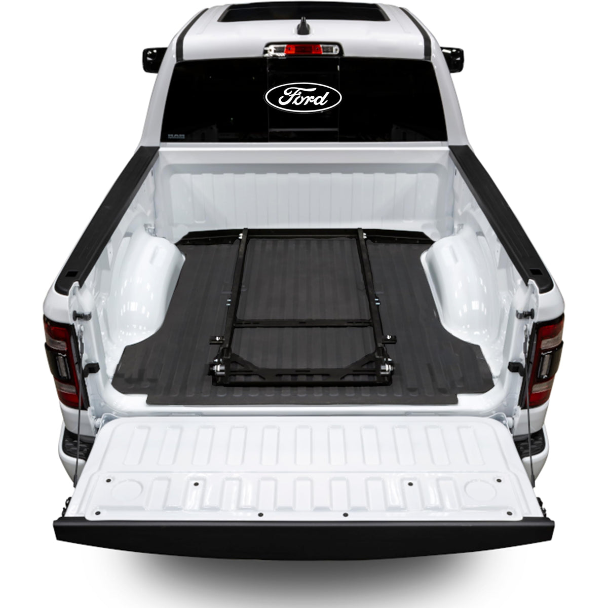 BEDSLIDE BSA-MAV-2022 Bedslide No-Drill Truck Bed Brackets, for Truck Bed Organizer, Fits Ford Maverick, Years 2022-2024, 5’ Truck Bed, Black